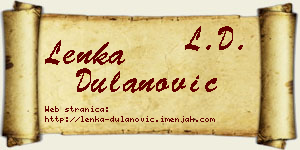 Lenka Dulanović vizit kartica